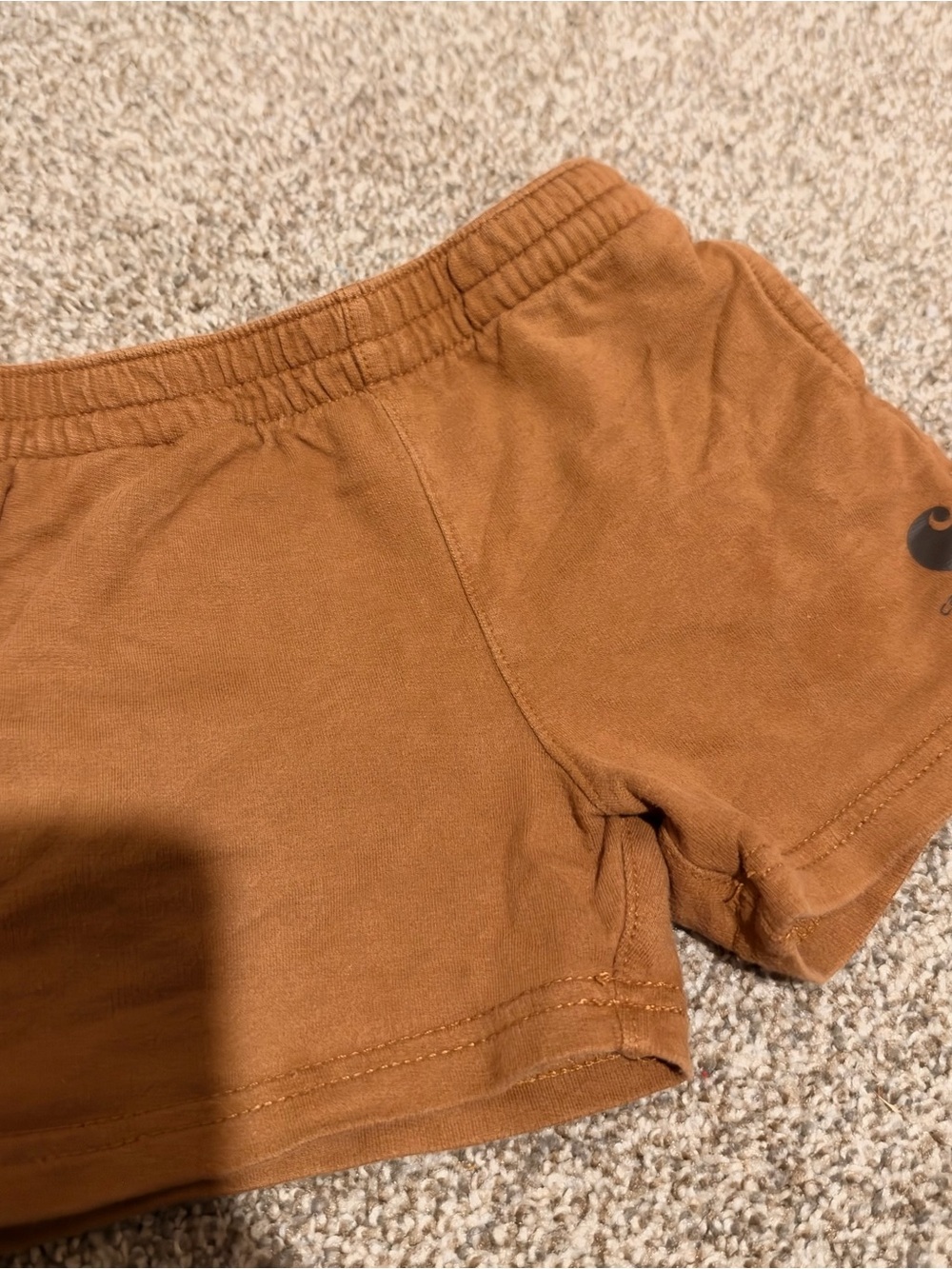 Carhartt Toddler Brown Elastic-Waist Shorts